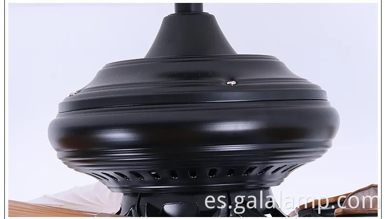 Lámpara de ventilador de techo de control remoto retro para el comedor